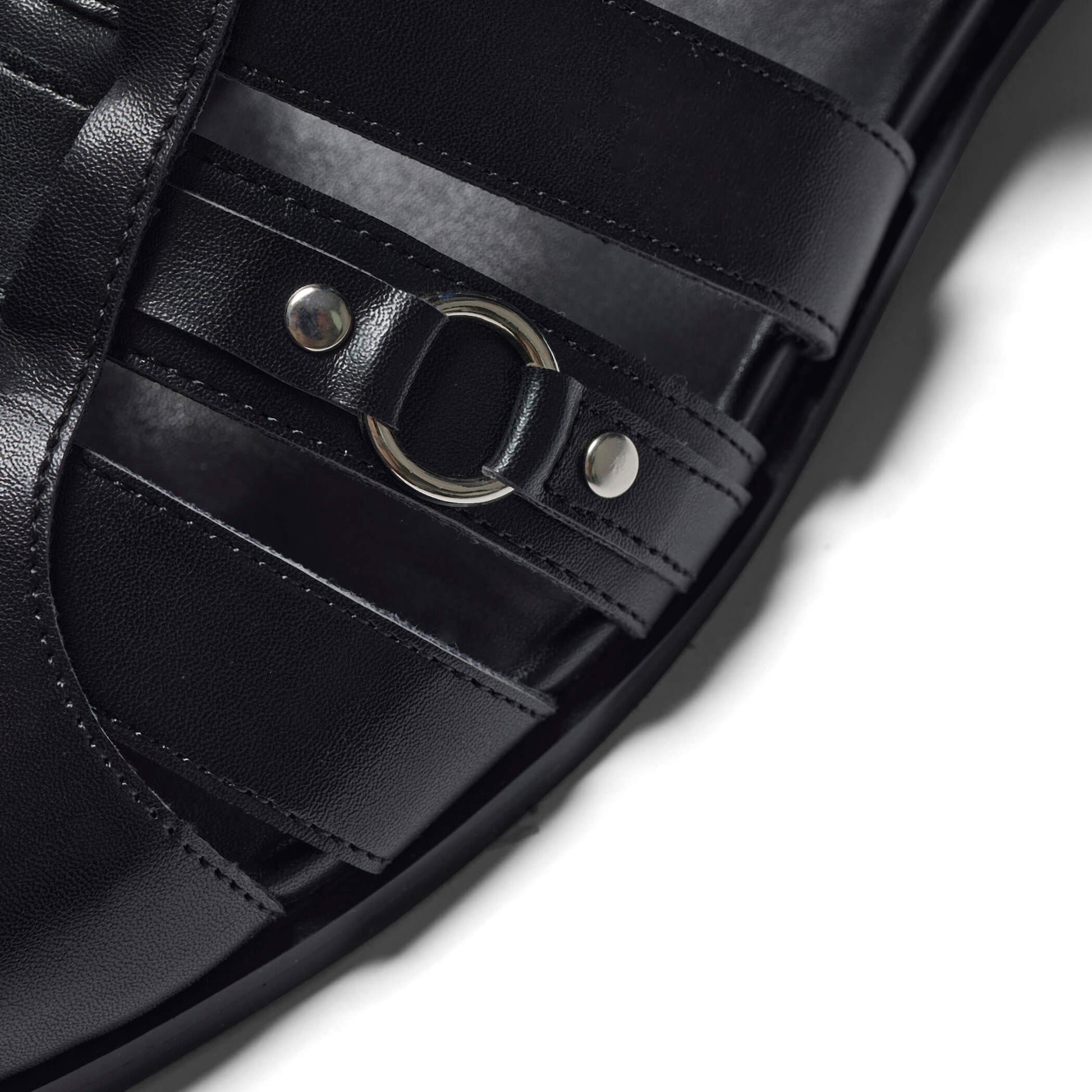 Gilgen Men's Cutout Shoes - KOI Footwear - Black - Detail View