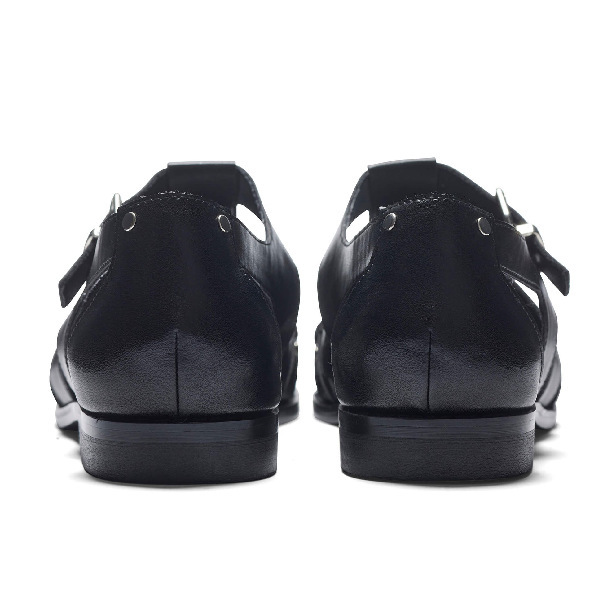 Gilgen Men's Cutout Shoes - KOI Footwear - Black - Back Detail