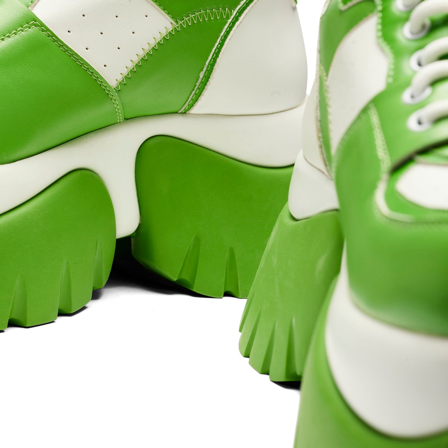Fwoggy Woggy Says Hi Chunky Trainers - Green - Koi Footwear - Sole Detail