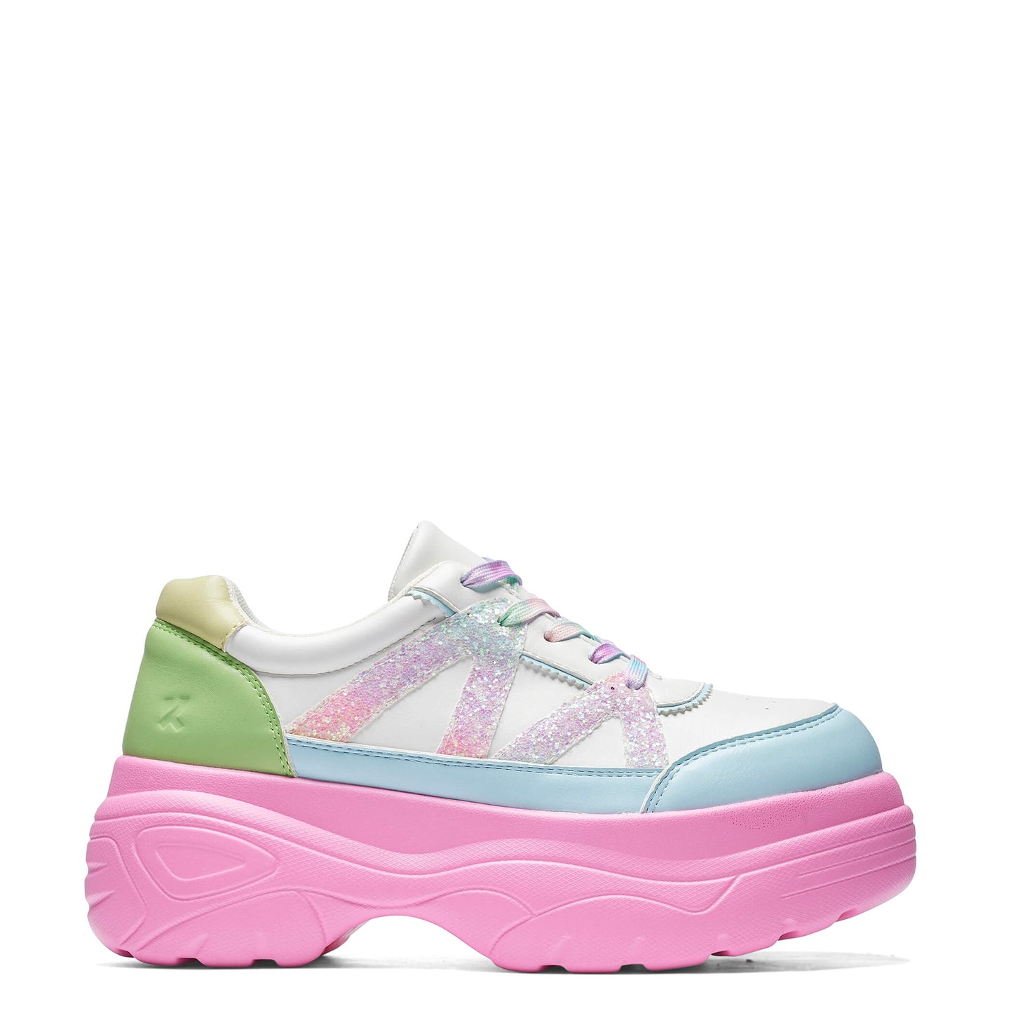 Gummy Glow Worm Chunky Trainers - Multi - KOI Footwear - Front View