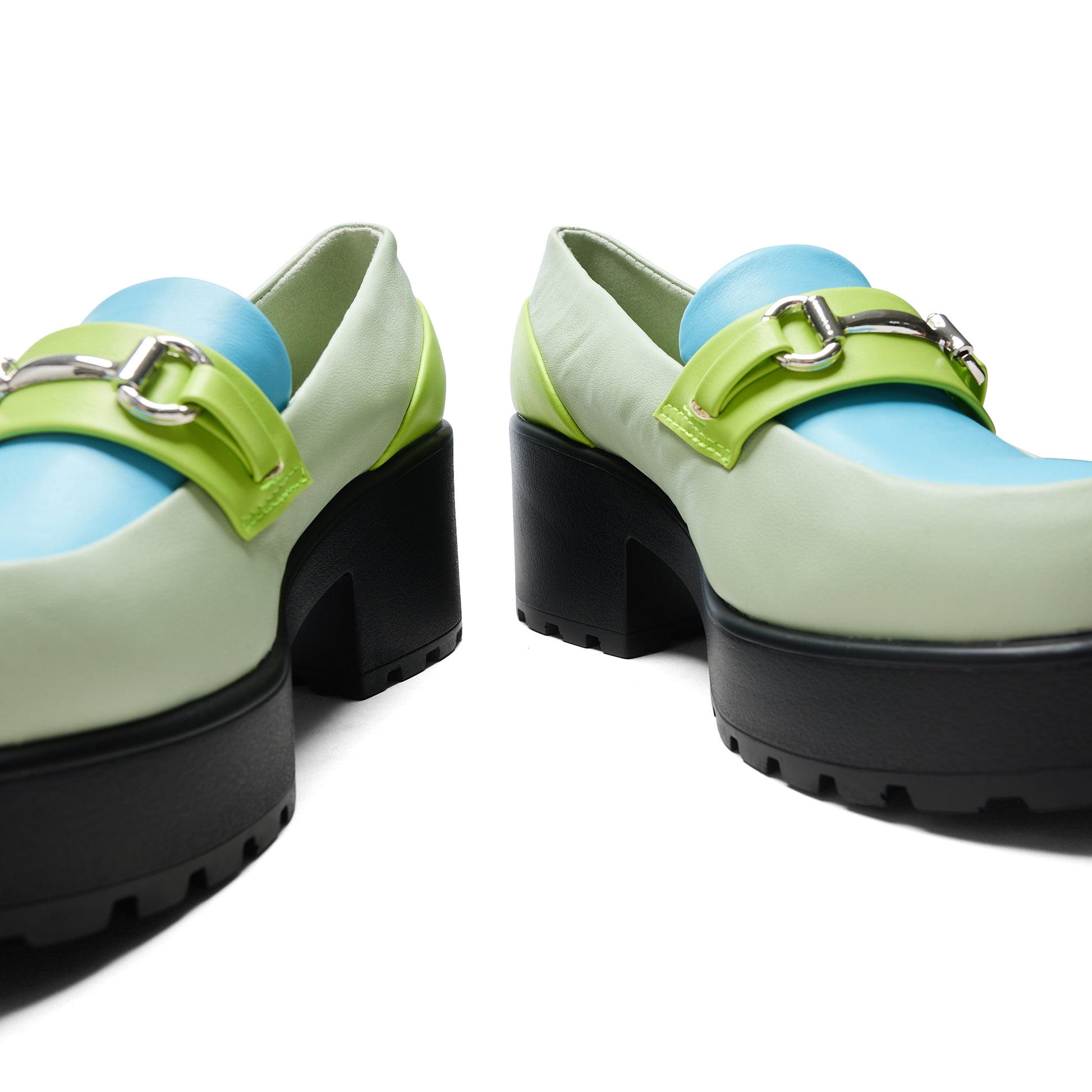 High Class Chunky Shoes - Mint Pastel - Shoes - KOI Footwear - Green - Front Detail