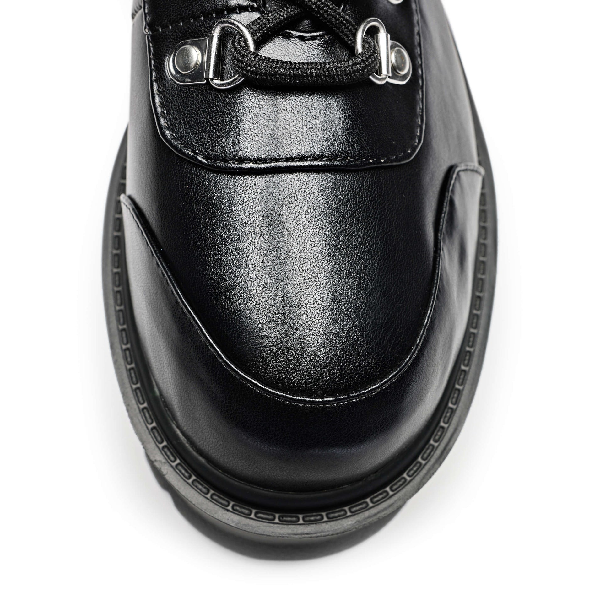 HYDRA All Black Matrix Platform Boots - Ankle Boots - KOI Footwear - Black - Top View