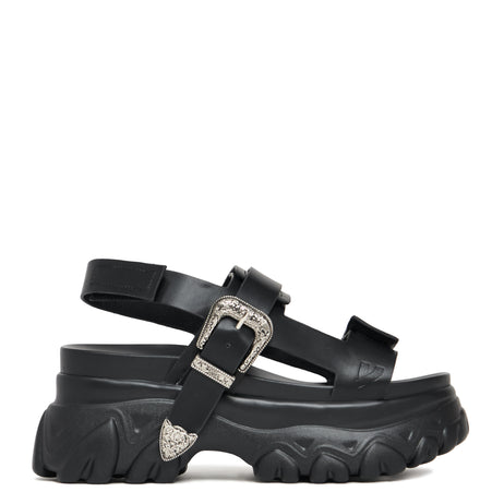 Iron Surveillance Chunky Sandals - Sandals - KOI Footwear - Black - Main View