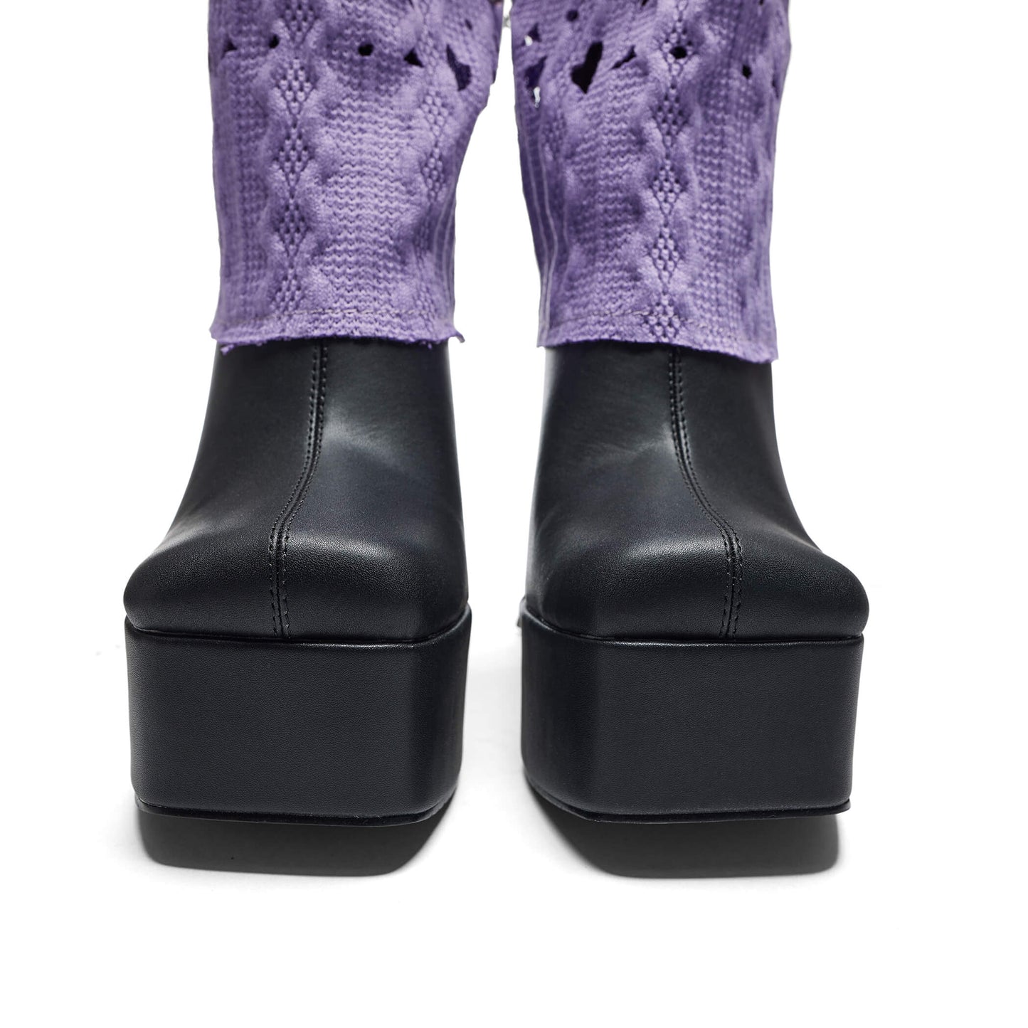 Jam Monster Heeled Long Boots - Purple - Long Boots - KOI Footwear - Purple - Top View