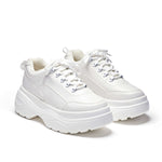 Jennie Striker White Chunky Bubble Trainers - Chunky Platform Trainers - KOI Footwear - White - Three-Quarter View