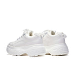 Jennie Striker White Chunky Bubble Trainers - Trainers - KOI Footwear - White - Back View