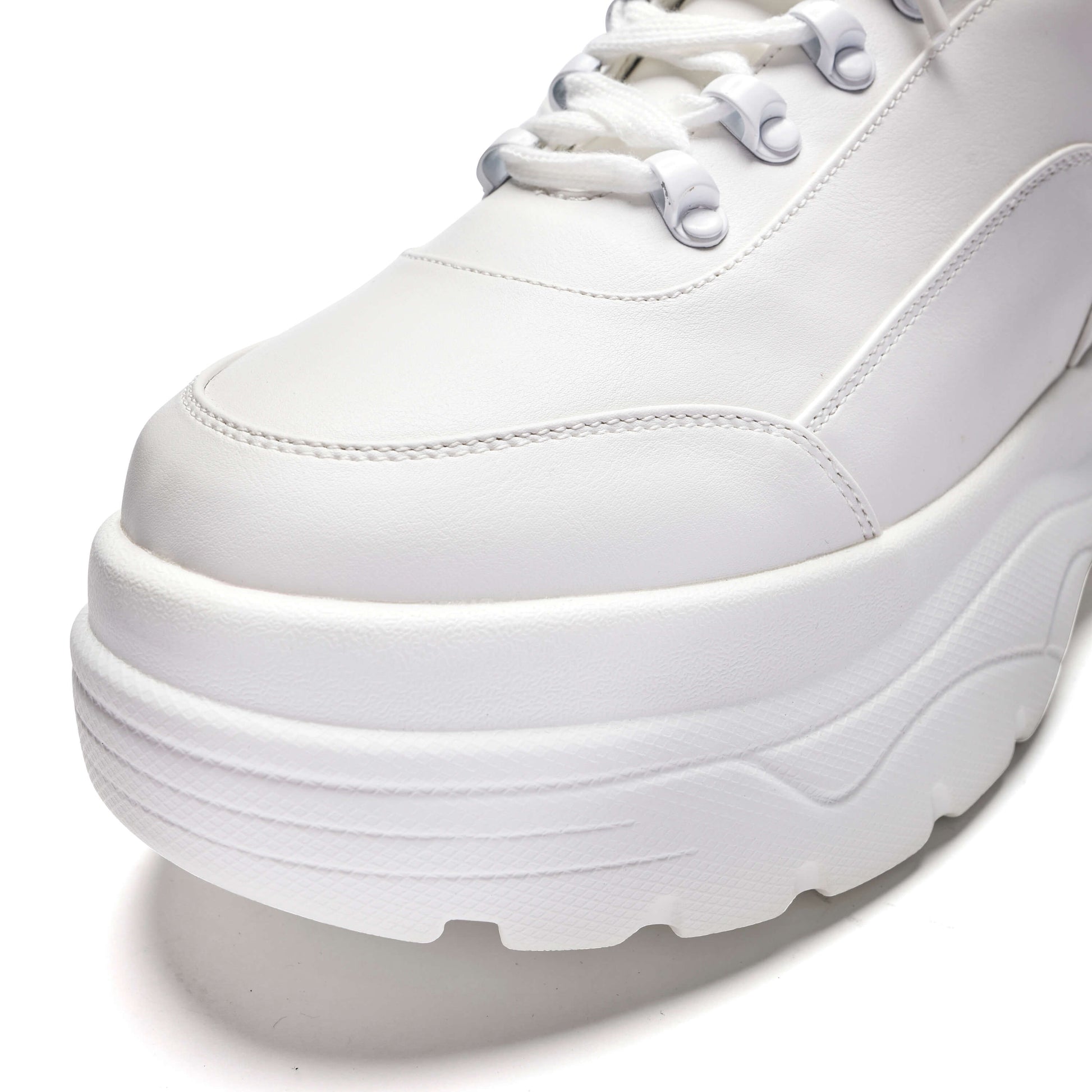 Jennie Striker White Chunky Bubble Trainers - Trainers - KOI Footwear - White - Front Detail