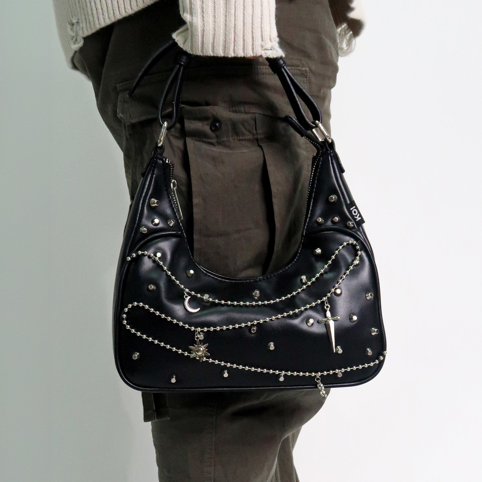 Jinx Mystic Charm Black Shoulder Bag - Accessories - KOI Footwear - OS - Model View