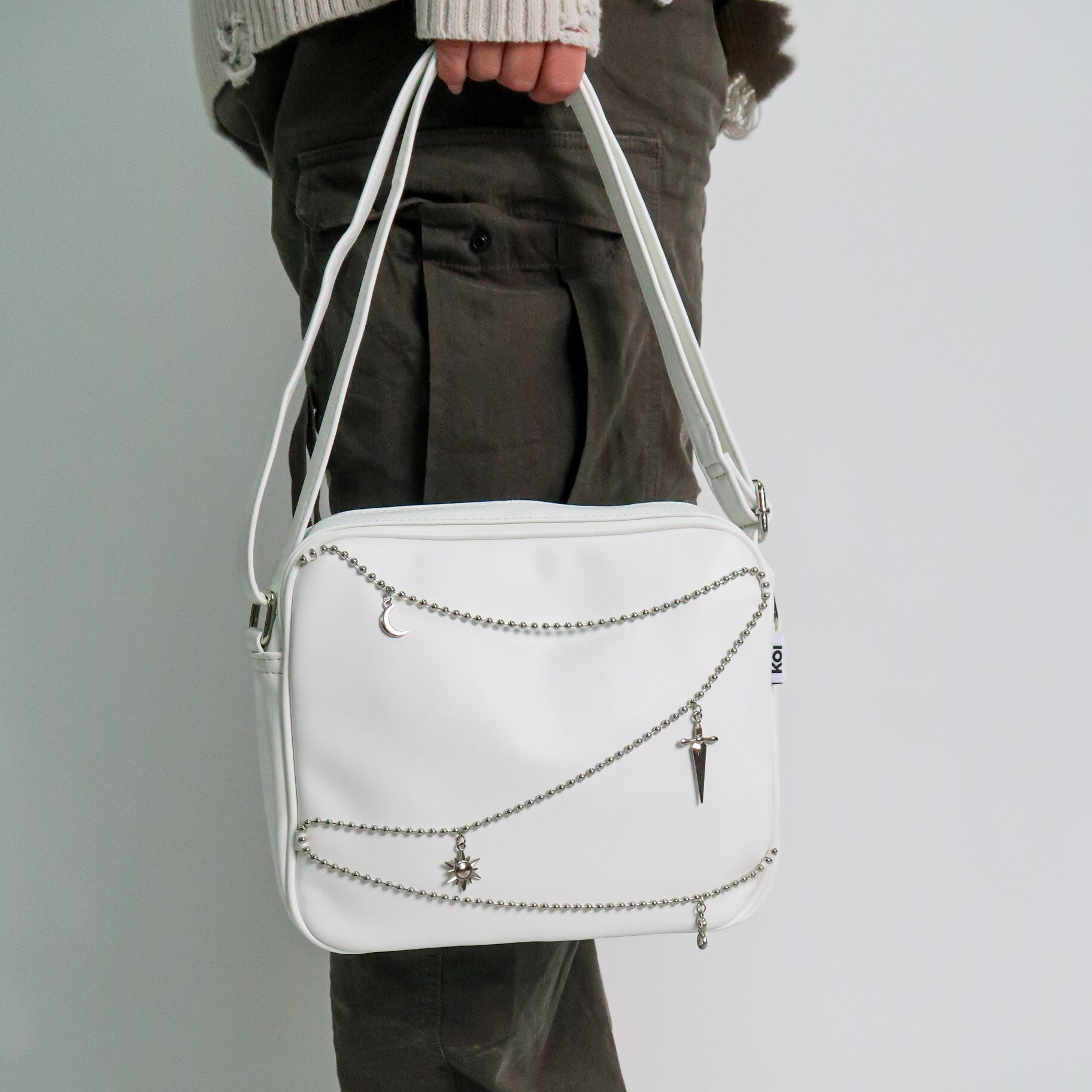 Jinx Mystic Charm White Shoulder Bag - Accessories - KOI Footwear - OS - Model View