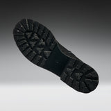 Butterfly Dune Suede Platform Military Boots - Black