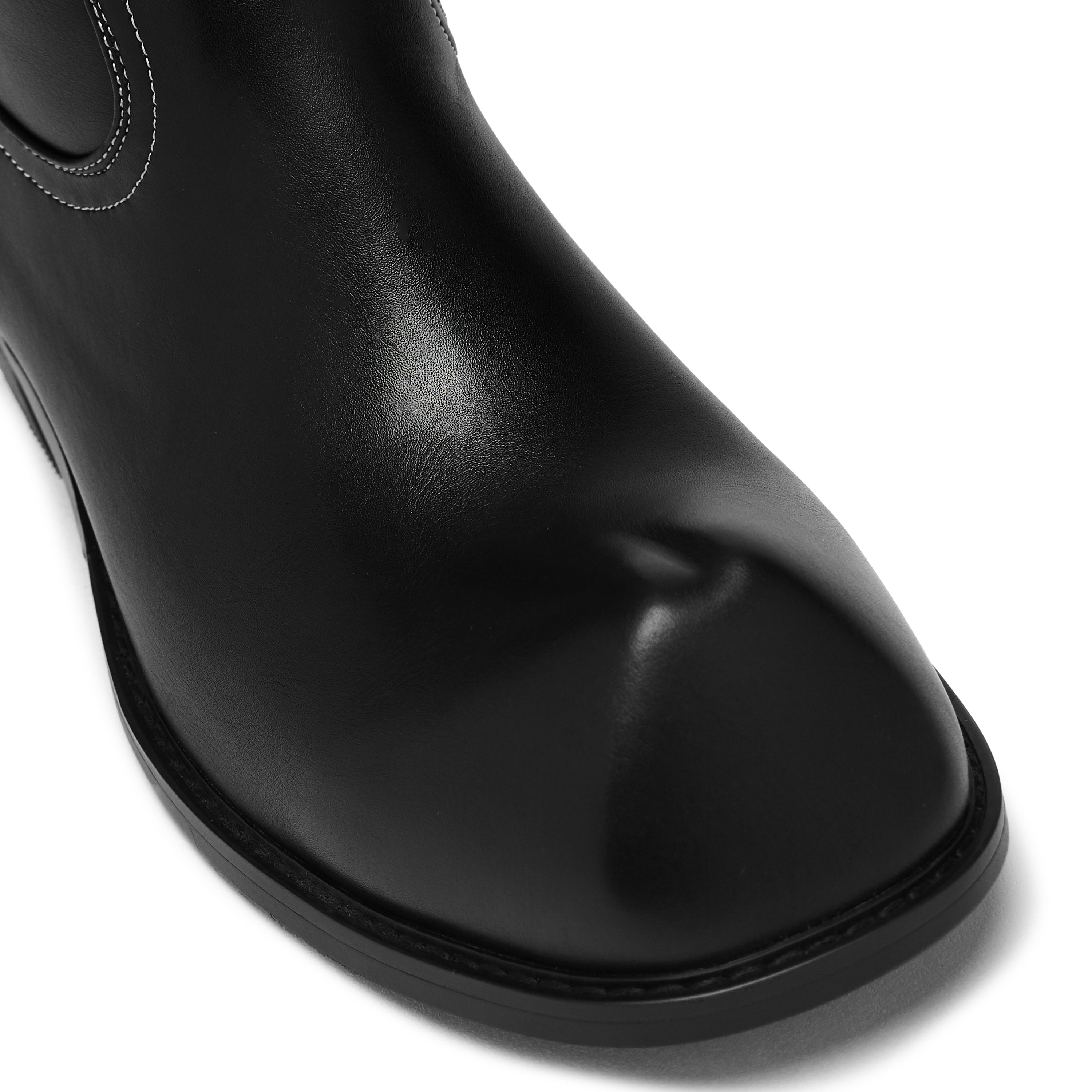 Boot Nose Hexmark Men's Snub Nose Short Cowboy Boots - Black Vintage – KOI footwear