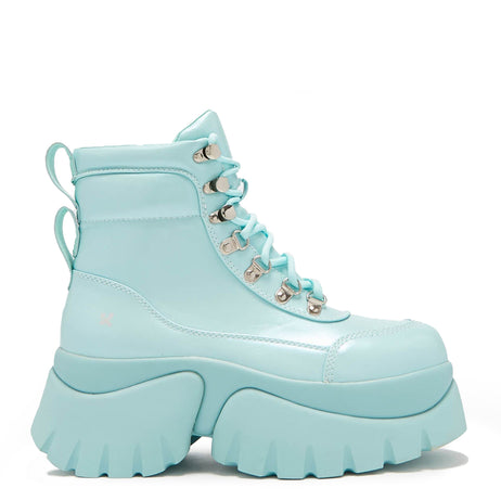 Gooey Baby Blue Platform Boots - Ankle Boots - KOI Footwear - Blue - Main View