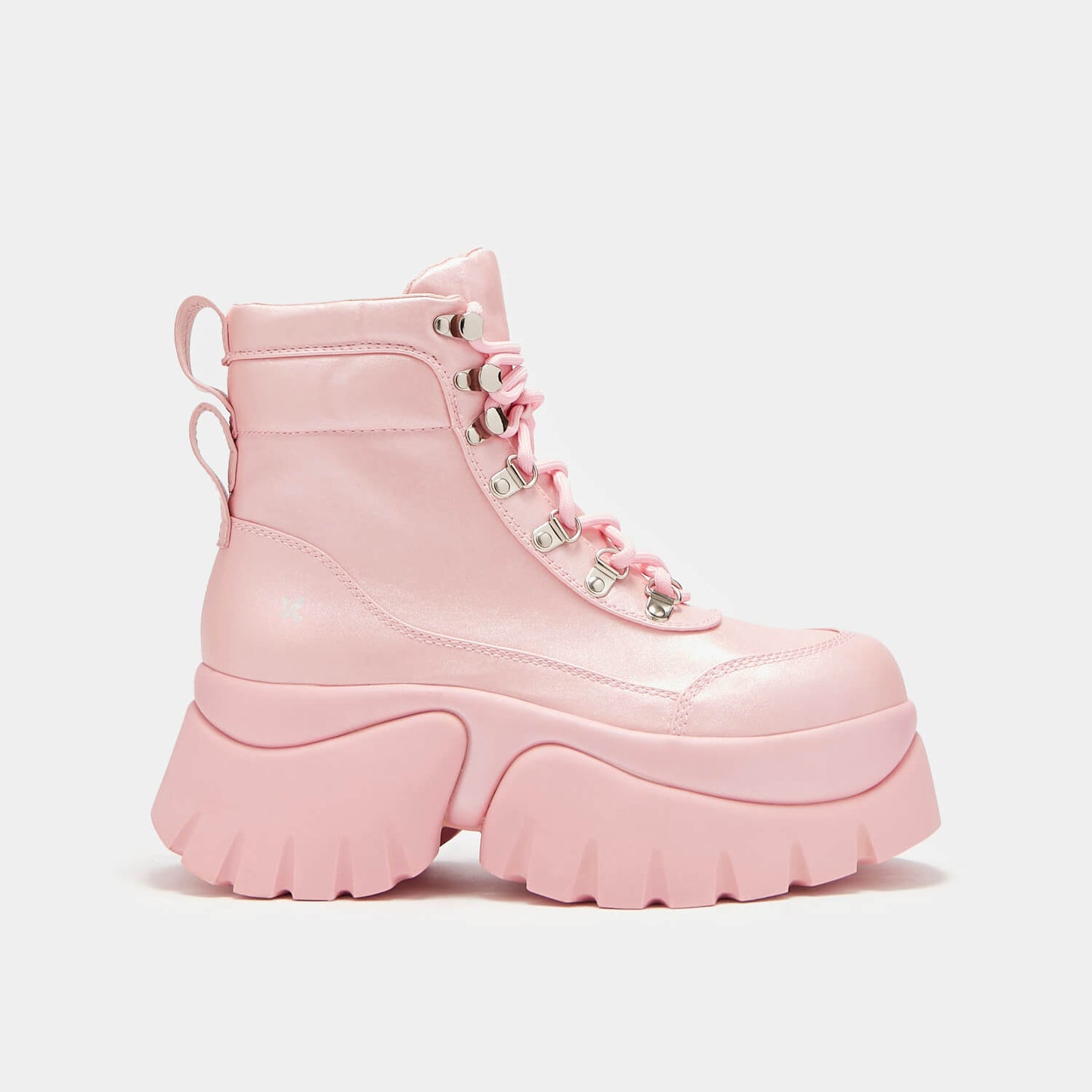 Gooey Bubblegum Platform Boots - Ankle Boots - KOI Footwear - Pink - Side View