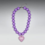 Pastel Purple Heart Necklace