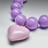 Pastel Purple Heart Necklace