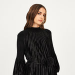 KOIBespoke Penumbra Black Pleated Midi Dress_1