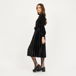 KOIBespoke Penumbra Black Pleated Midi Dress_2