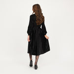 KOIBespoke Penumbra Black Pleated Midi Dress_3