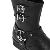 KOI - Nameless Ghouls Men’s Stacked Biker Boots2