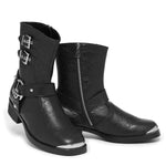 KOI - Nameless Ghouls Men’s Stacked Biker Boots4
