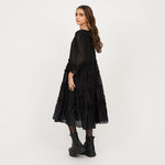 KOI_Bespoke Lissome Black Tiered Midi Dress-_1
