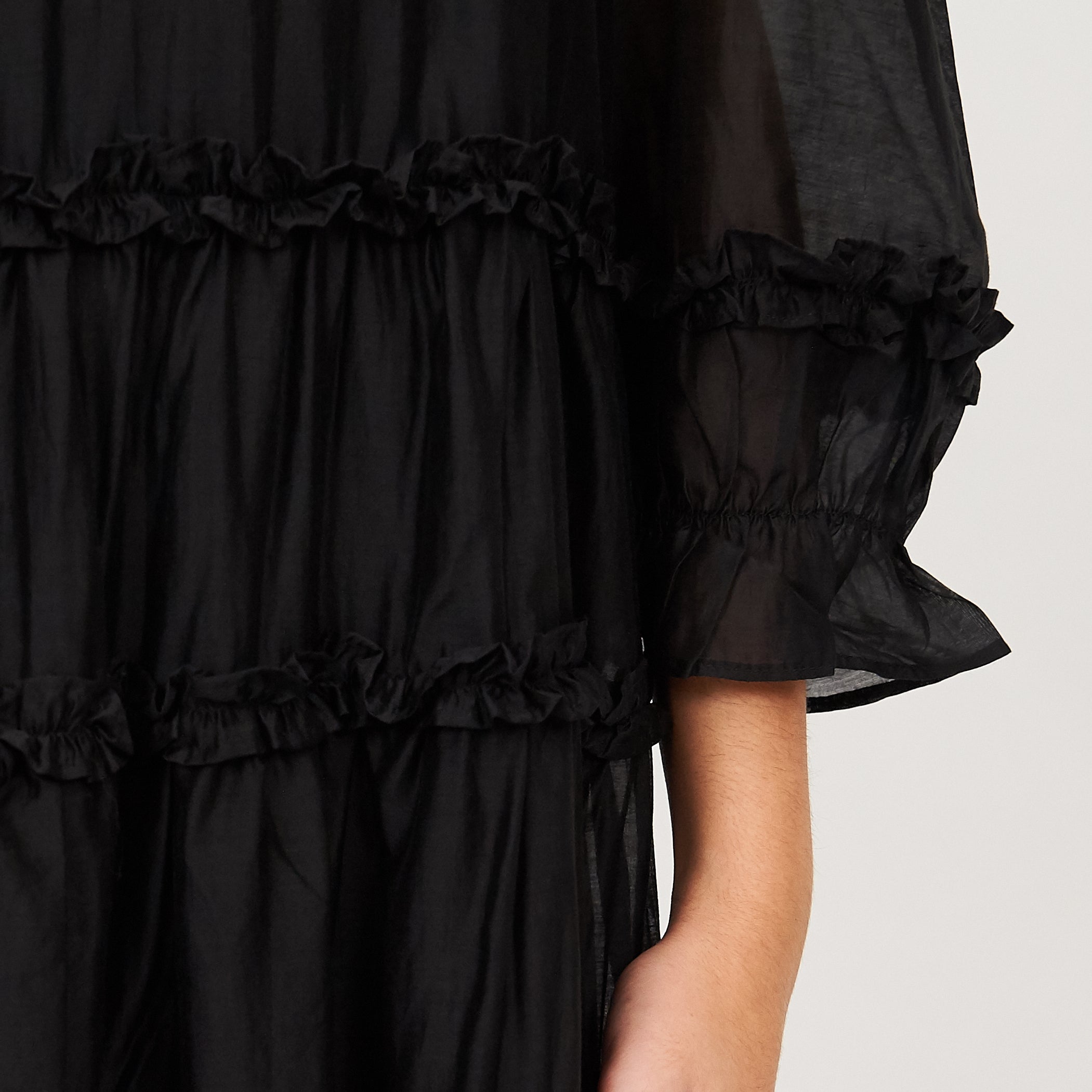 KOI_Bespoke Lissome Black Tiered Midi Dress-_3