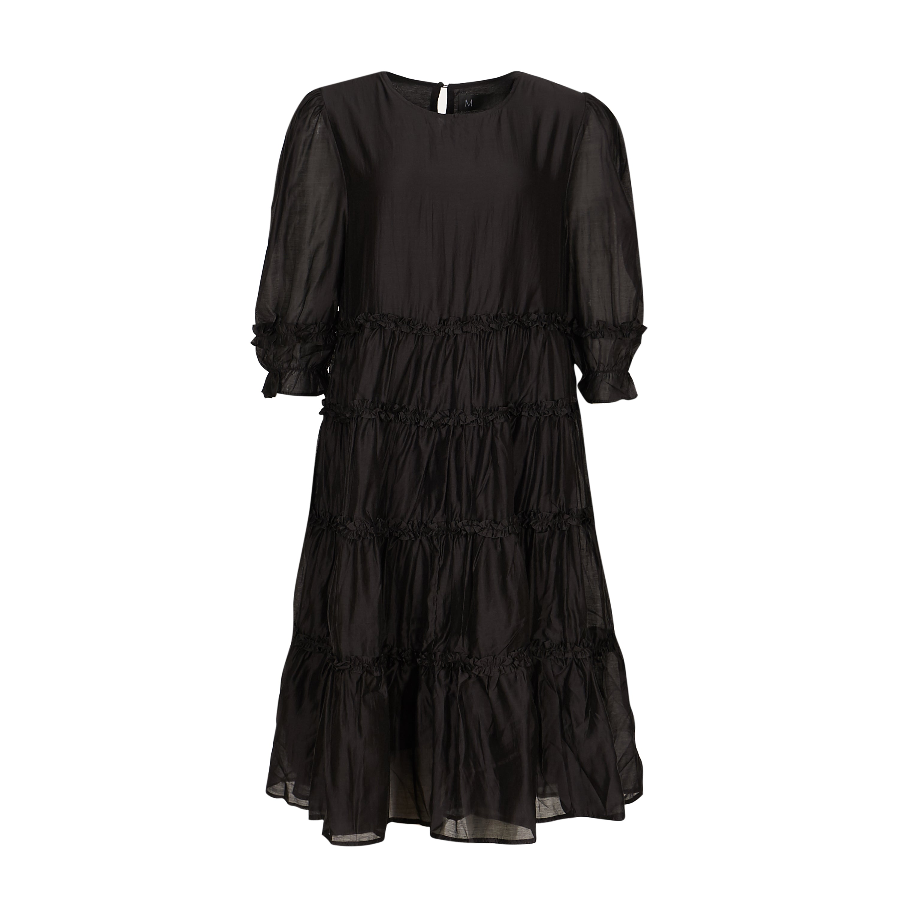 KOI_Bespoke Lissome Black Tiered Midi Dress-_5