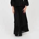 KOI_Bespoke Noctura Black Pleated Top and Skirt Co Ord- One Size_ECOM4