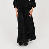 KOI_Bespoke Noctura Black Pleated Top and Skirt Co Ord- One Size_ECOM4