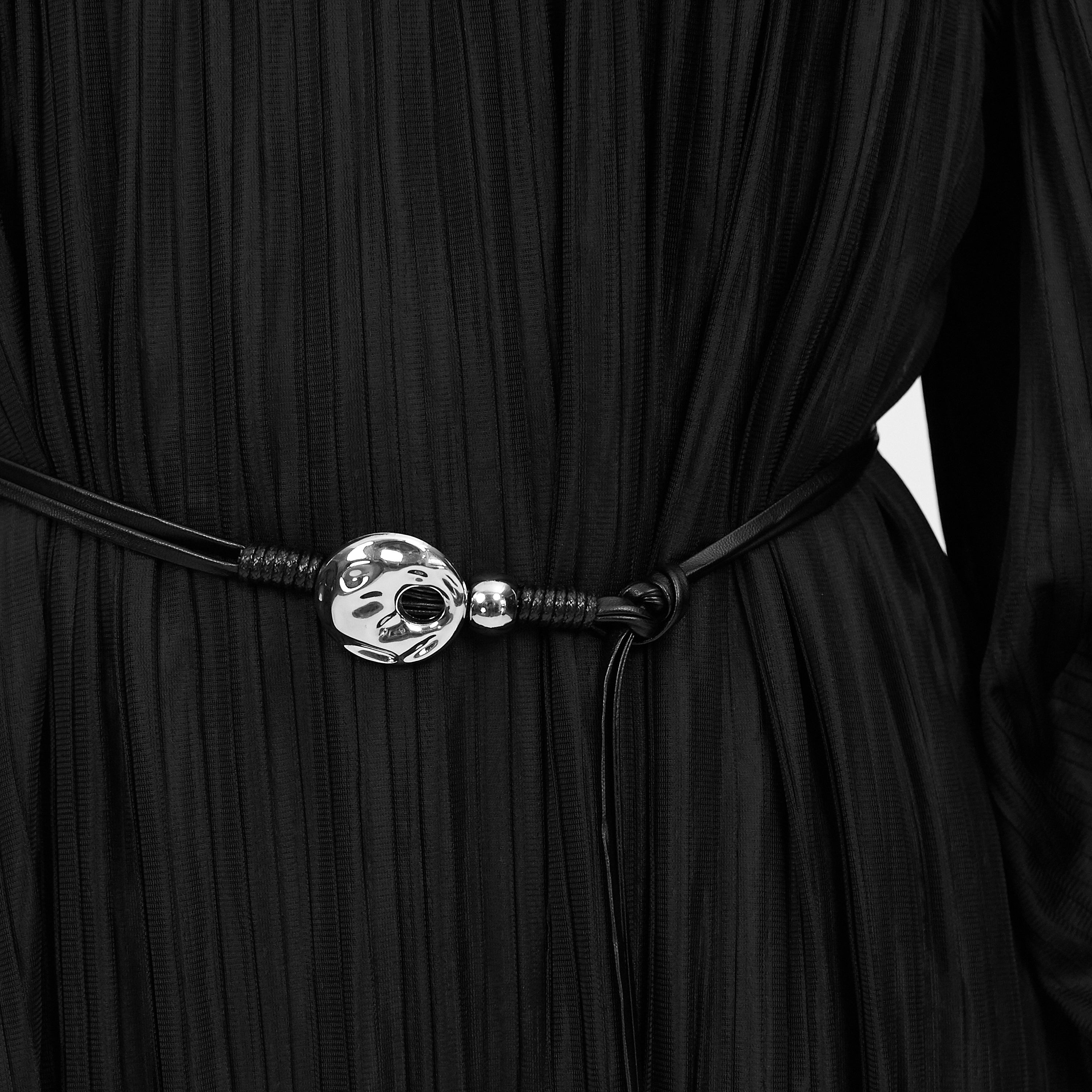 KOI_Bespoke Penumbra Black Pleated Midi Dress_3