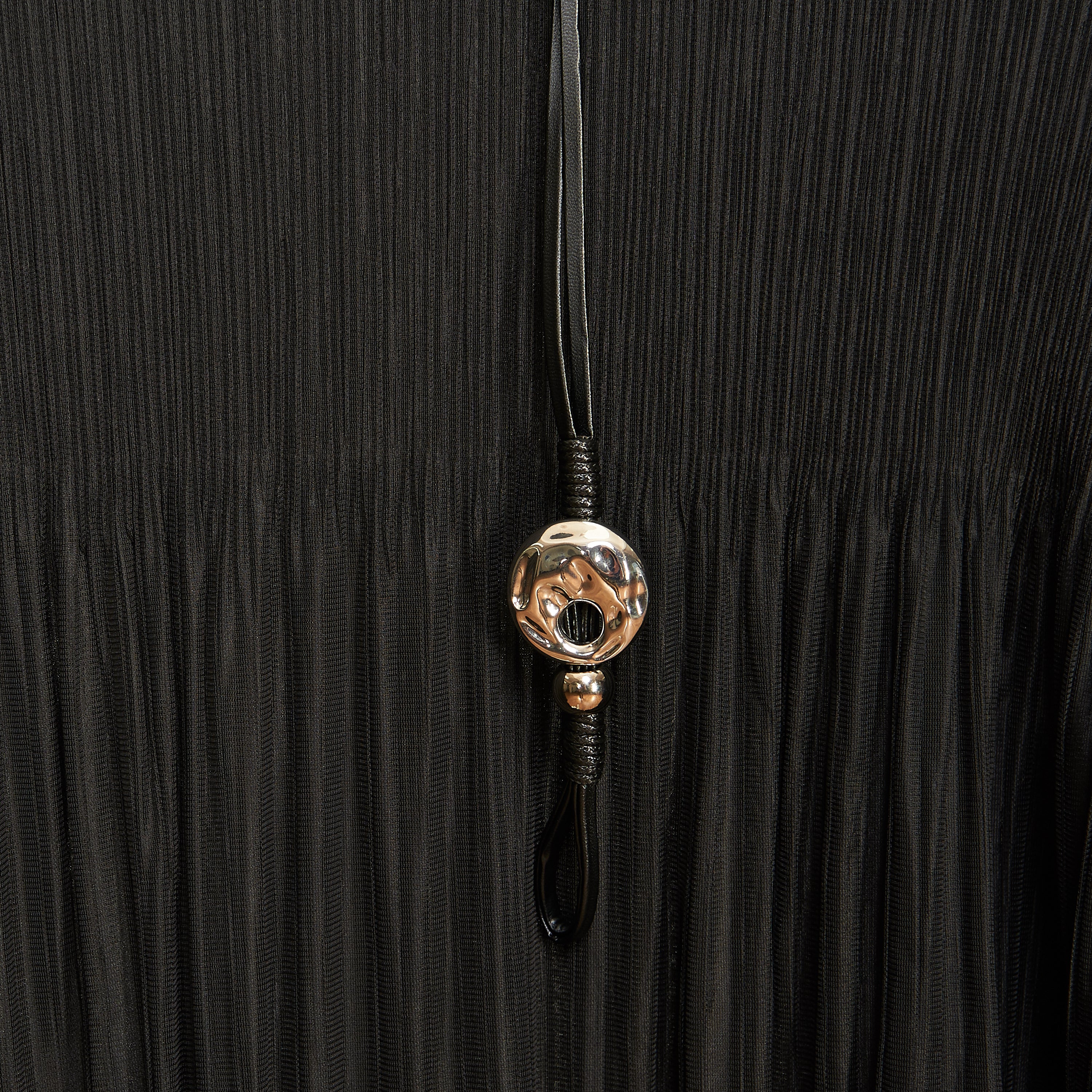 KOI_Bespoke Penumbra Black Pleated Midi Dress_4