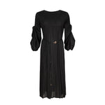 KOI_Bespoke Penumbra Black Pleated Midi Dress_5