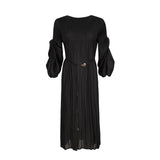 KOI_Bespoke Penumbra Black Pleated Midi Dress_5