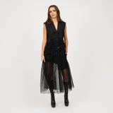 KOI_Bespoke Supernal Black Tulle Blazer Dress_