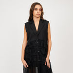 KOI_Bespoke Supernal Black Tulle Blazer Dress_1