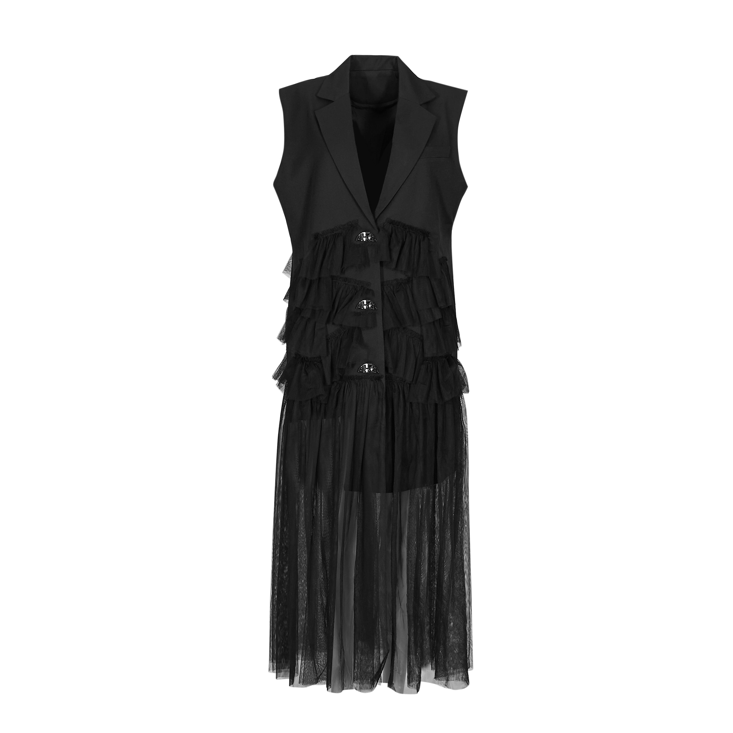 KOI_Bespoke Supernal Black Tulle Blazer Dress_4