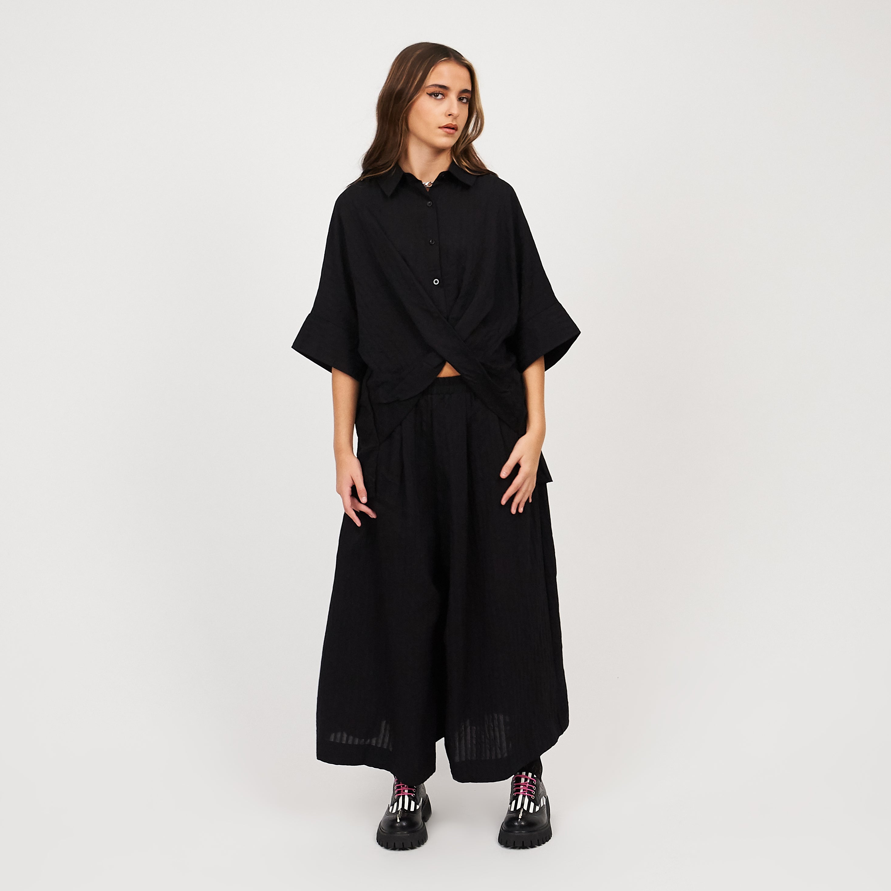 KOI_Bespoke Traverse Twist Front Shirt Dress-