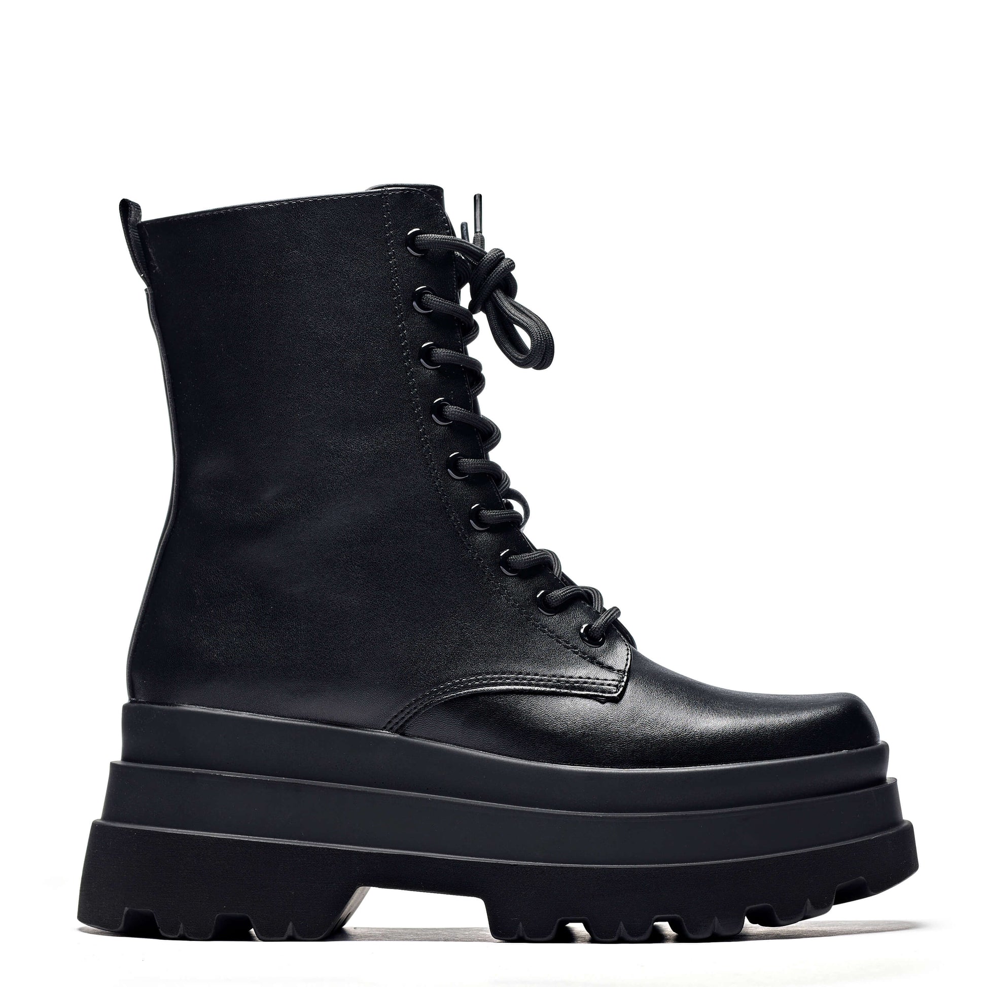 Deathwatch Trident Platform Boots - Ankle Boots - KOI Footwear - Black - Side View
