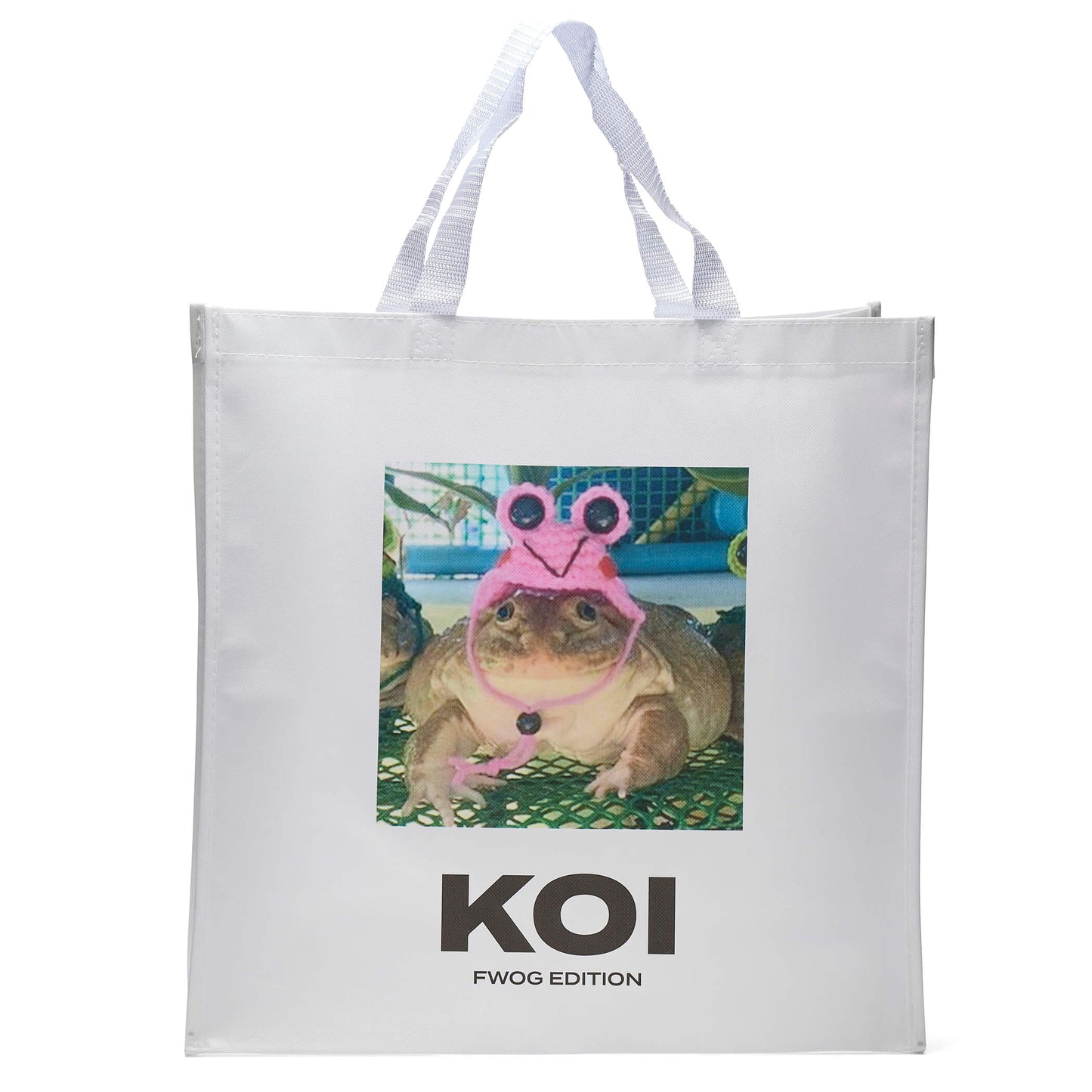 KOI Frog Tote Bag - Accessories - KOI Footwear - White - Back View