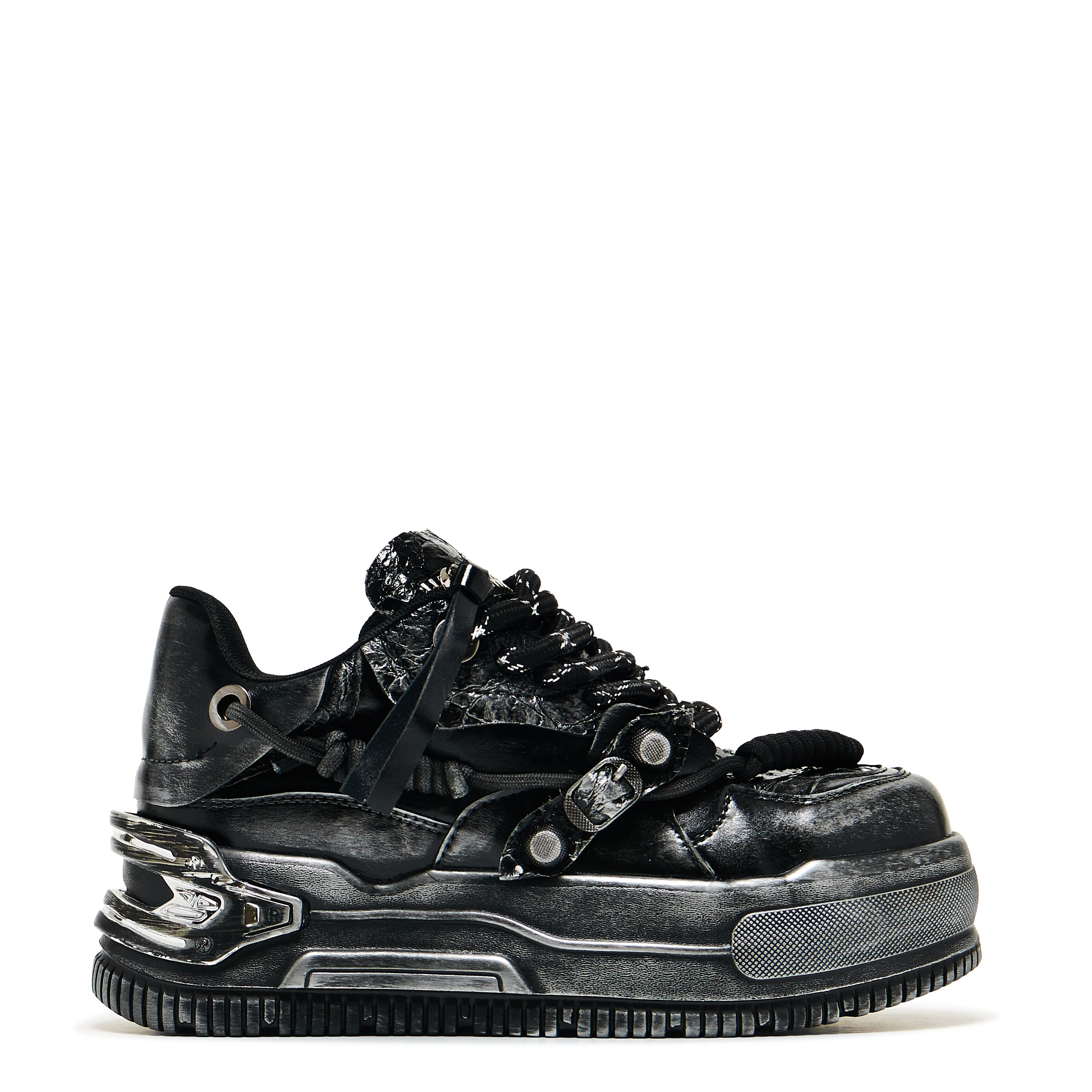 KOI_Metamorphosis Distressed Chunky Platform Trainers ECOM