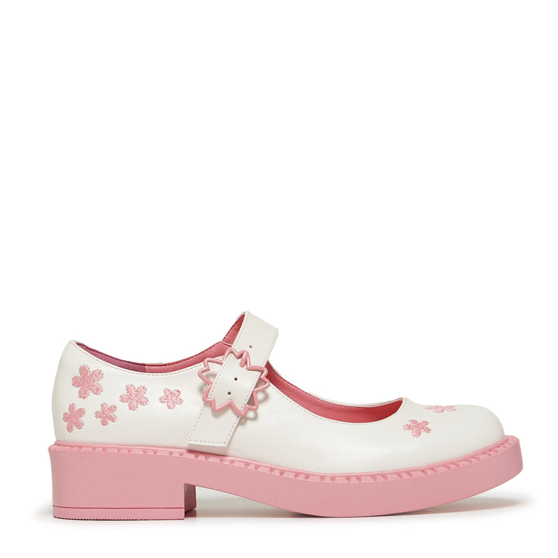 KOI Sakura Miku Cherry Blossom Mary Jane Shoe - pink - heeled