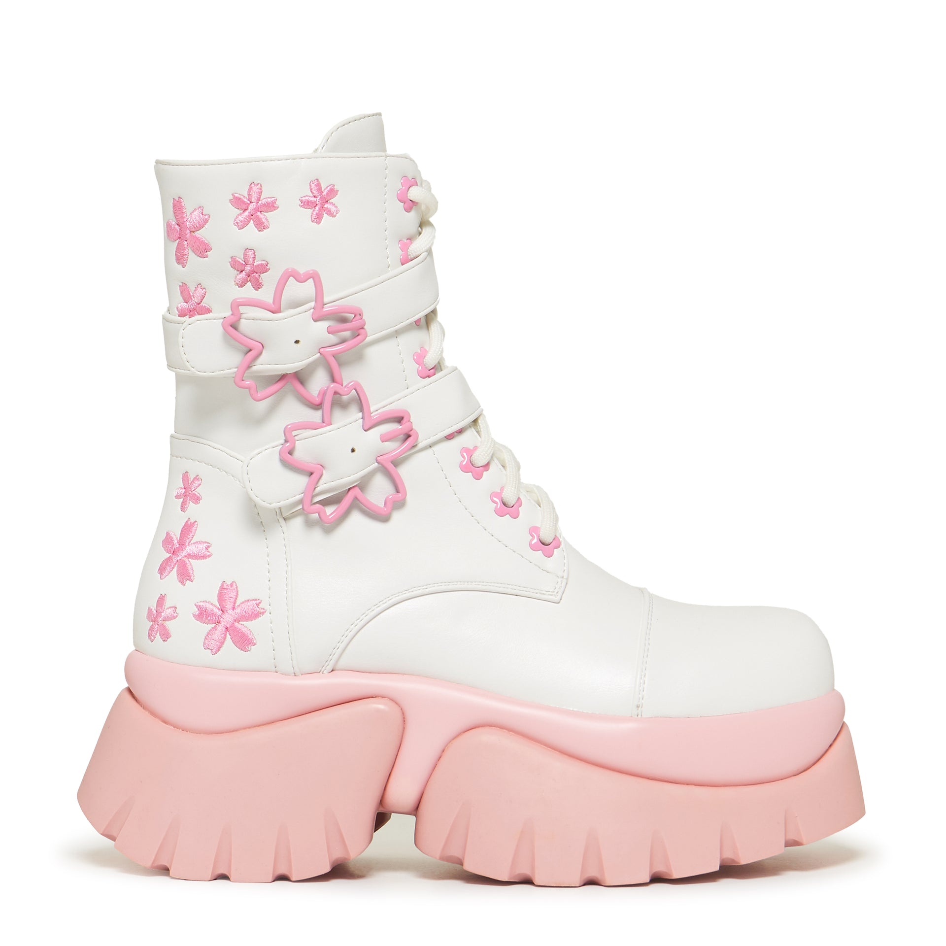 Sakura Miku Cherry Blossom 'Monster' Boots White – KOI footwear