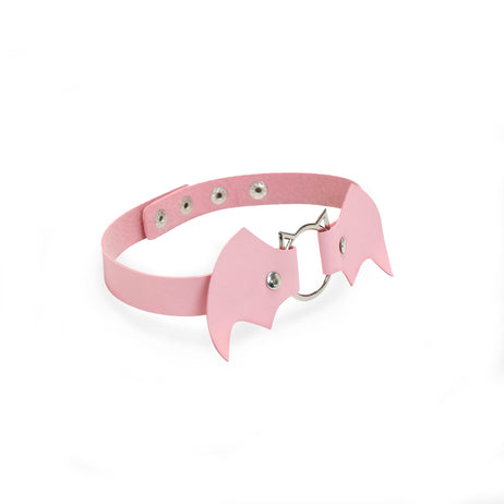 Kawaii Baby Pink Bat Choker - Accessories - KOI Footwear - Pink - Main View