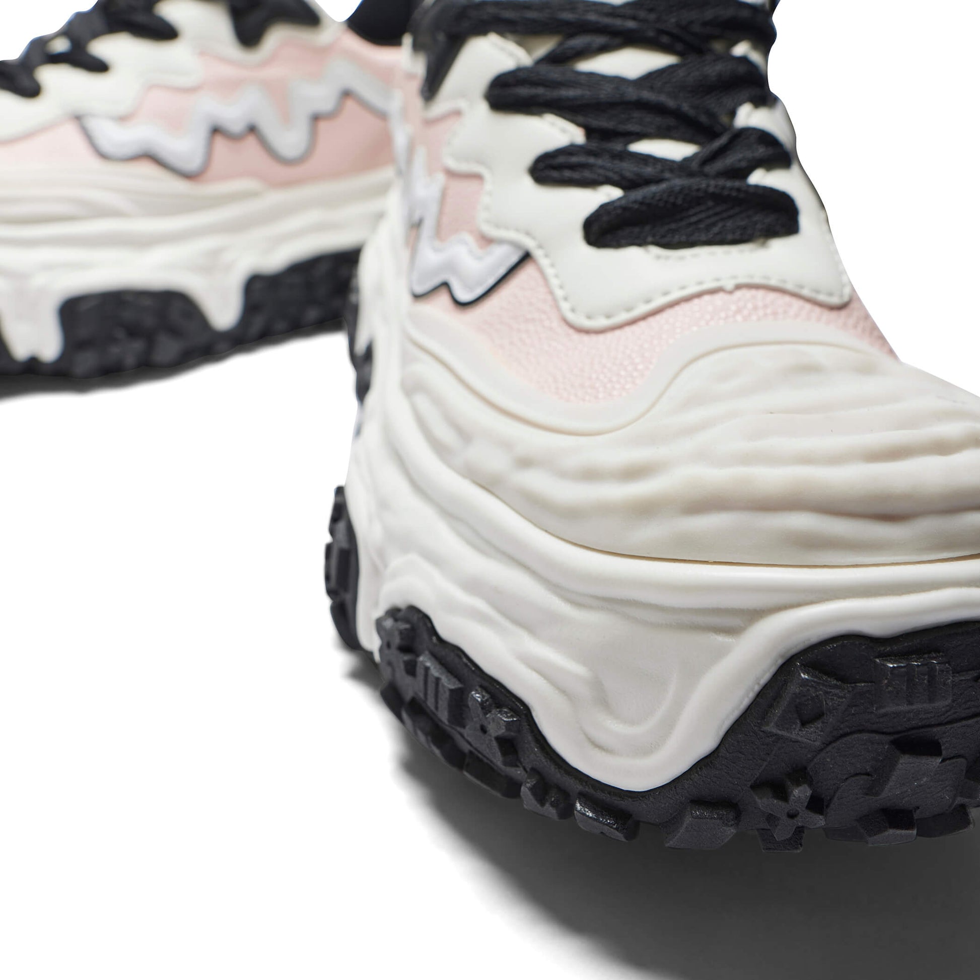 Layer Cake Chunky Trainers - White - KOI Footwear - Front Details
