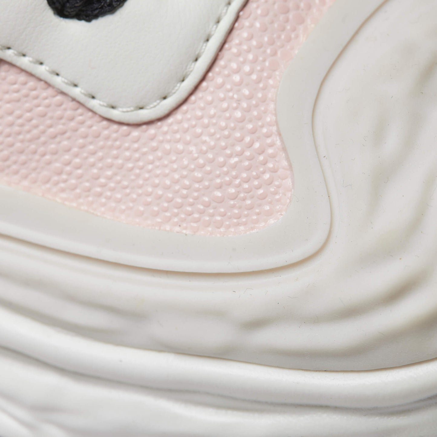 Layer Cake Chunky Trainers - White - KOI Footwear - Material Detail