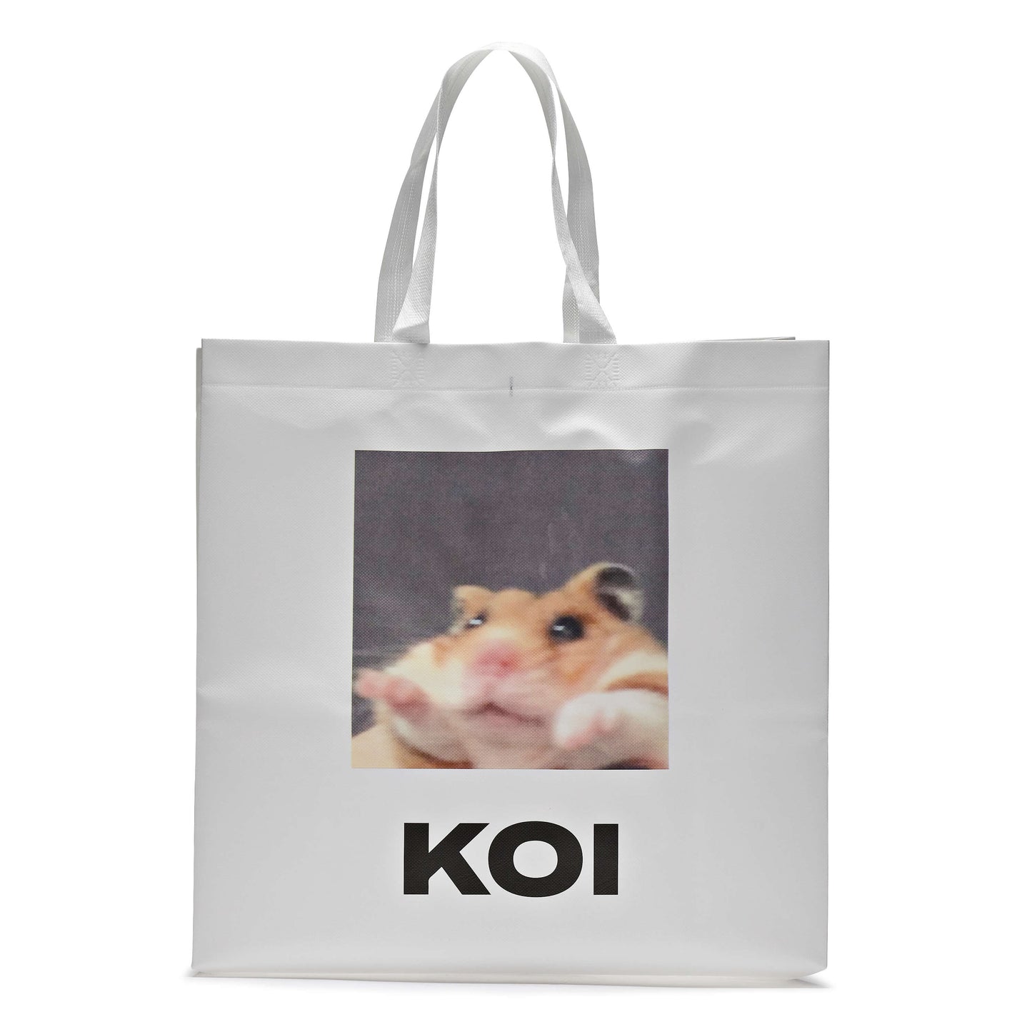 KOI Hamster Tote Bag - Accessories - KOI Footwear - White - Front View