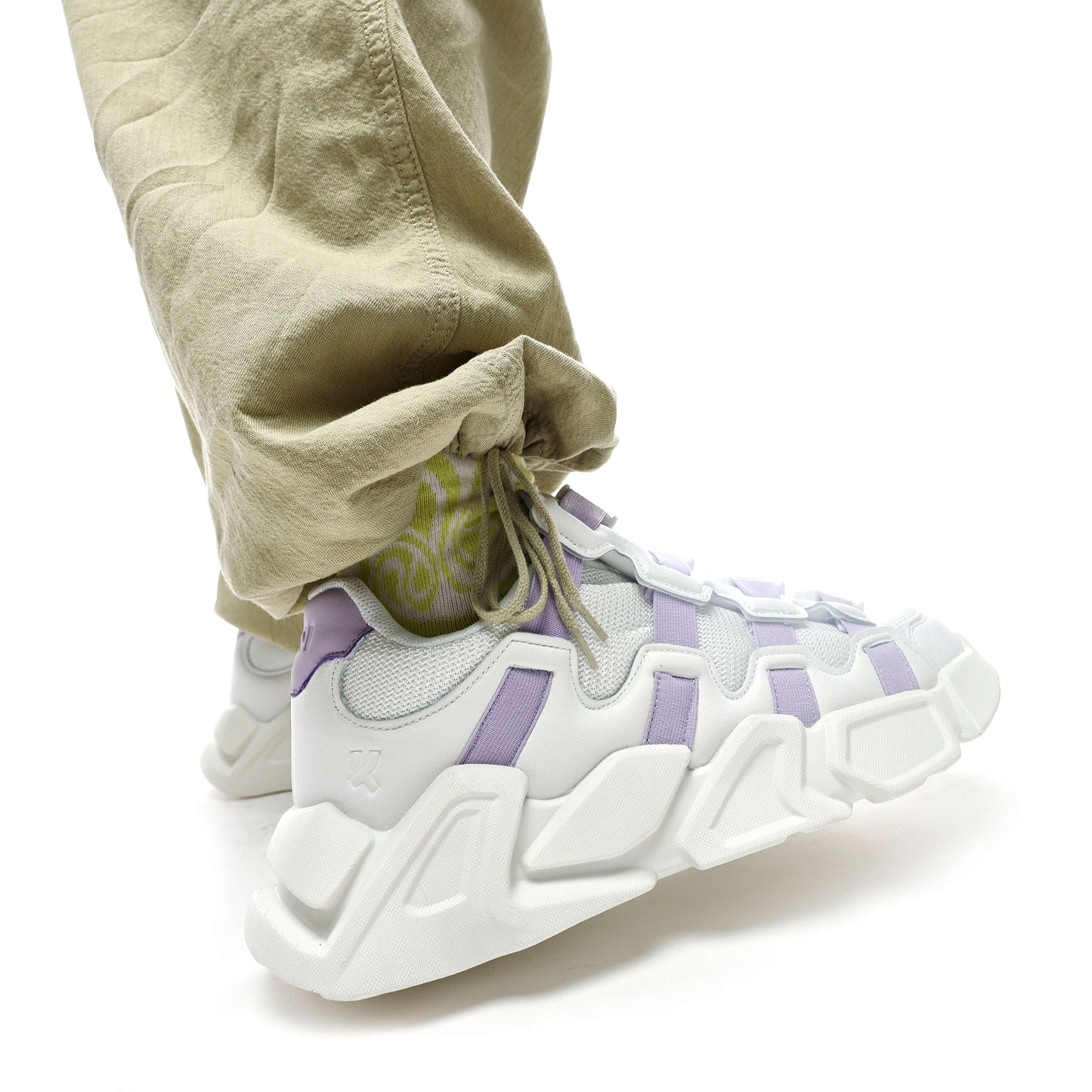 Lavender Sugar Beast Trainers - Trainers - KOI Footwear - White - Model Side View