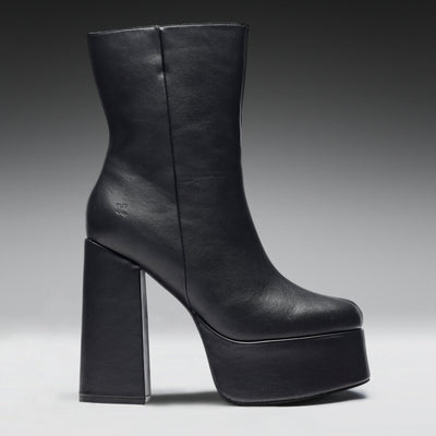 Lexus Black Platform Heeled Boots