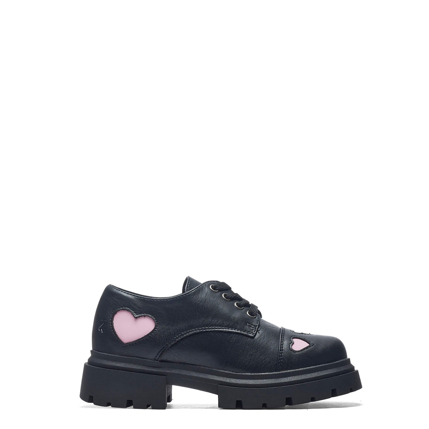 Lil’ Tennin Heart Shoes - Shoes - KOI Footwear - Black - Side View