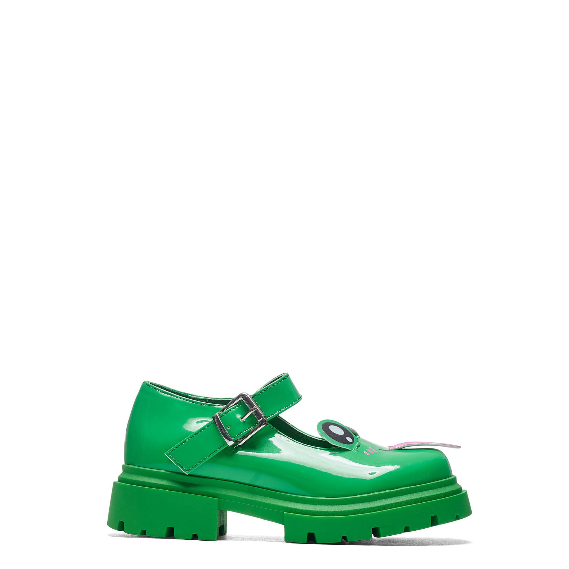 Lil’ Tira Cheeky Frog Mary Janes - Mary Janes - KOI Footwear - Green - Side View